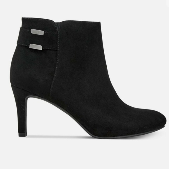 Alfani Shoes - Alfani Womens Step 'N Flex Faust Booties Suede Almond Toe Ankle Fashion Boots